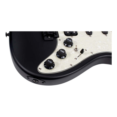 Guitarra Eléctrica Stratocaster Black Negra Mars Strat Bac Diestro Negro Palo De Rosa