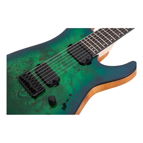 Guitarra Eléctrica Schecter C-7 Pro Caoba Aqua Burst Diapasón Wengué Diestro