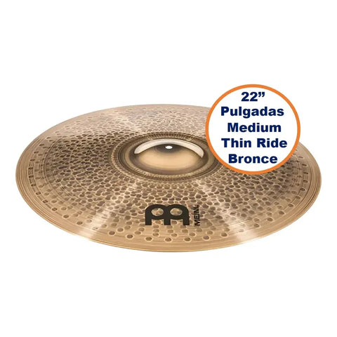 Meinl Ride 22 Pulgadas Medium Thin Pure Alloy Custom Platillo Batería