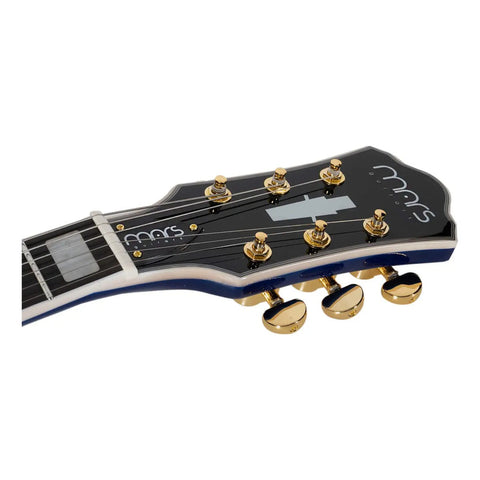 Guitarra Eléctrica 6 Cuerdas Mars Les Paul Jazz Blue Color Azul Material Del Diapasón Palo De Rosa Orientación De La Mano Diestro