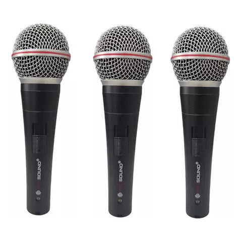 Set De 3 Micrófonos Prosound Pdm-30 Dinámicos Con Estuche