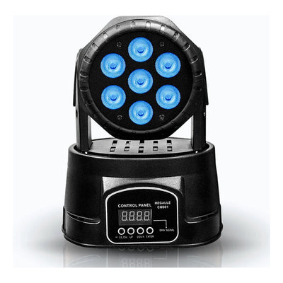 Cabeza Movil Wash 7 Leds 10w 13 Canales Megaluz Tiny Wash