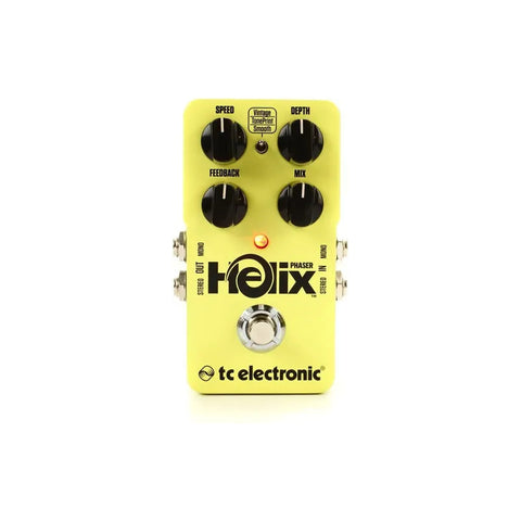 Pedal Phaser Helix Tc Electronic Para Guitarra 9v Analógico Amarillo
