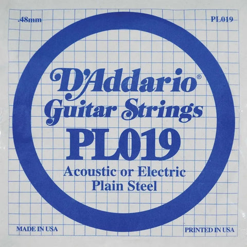 Cuerda Individual Daddario P/guitarra Eléc O Acús. Pl-019