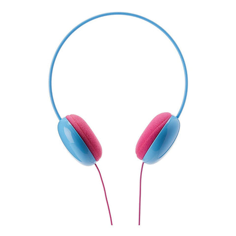 Audifonos Diadema Ajustable Azul Con Rosa Fonestar Fa-598az Celeste