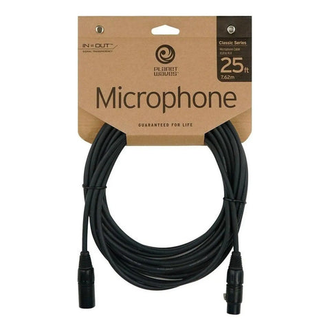 Cable Xlr 7.6m Daddario Planet Waves Pw-cmic-25 Canon 3 Pines