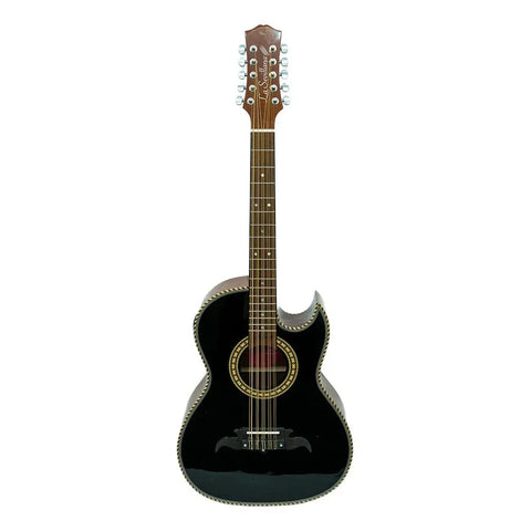 Bajo Quinto La Sevillana Acústico Bq238ceq Diestro Negro Brillante 10