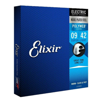 Cuerdas Para Guitarra Eléctrica (.009-.042)  Elixir 12000