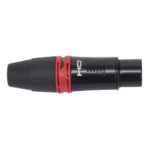 Conector Xlr Hembra Proel De 3 Polos Con Contactos Dorados Y Cuerpo De Metal Negro