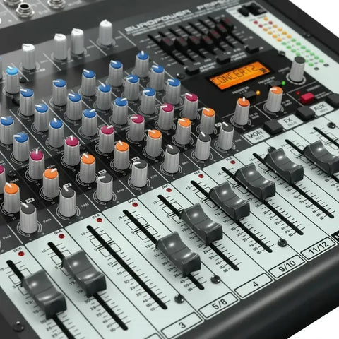 Consola Potenciada Behringer Pmp500 12 Canales 500w Efecto