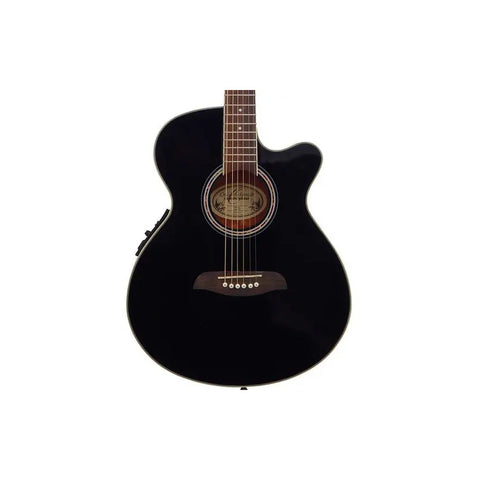 Guitarra Electroacústica Oscar Schmidt Folk 6 Cuerdas Negra Negro