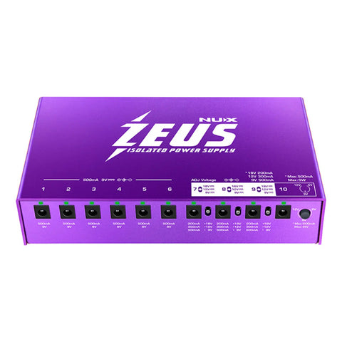Fuente De Alimentación Aislada Para Guitarra Nux Zeus