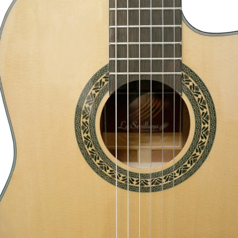 Guitarra Clásica Canto Delgado Tapa Abeto La Sevillana N-6c Natural