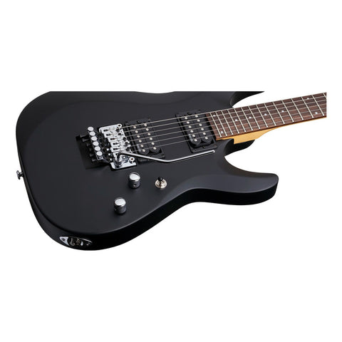 Guitarra Eléctrica Schecter C-6 Fr Deluxe Negro Satinado Diestro Negro Satinado Palisandro
