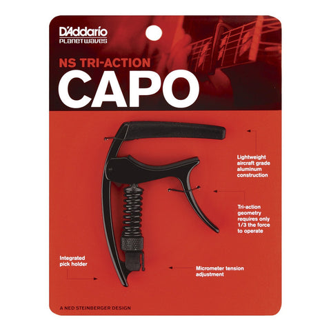 Capodastro Ns Tri-action Color Negro Planet Wave Pw-cp-09