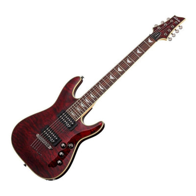 Guitarra Eléctrica Schecter Omen Extreme-7 De Caoba Black Cherry Con Diapasón De Palo De Rosa