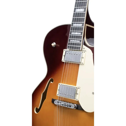 Guitarra Mars Electrica Mod. Jazz Archtop Diestro Violin Sunburts