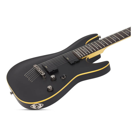 Guitarra Electrica Schecter Demon-7 Aged Black Satin Diestro Negro