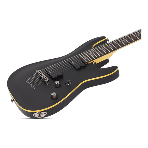 Guitarra Electrica Schecter Demon-7 Aged Black Satin Diestro Negro