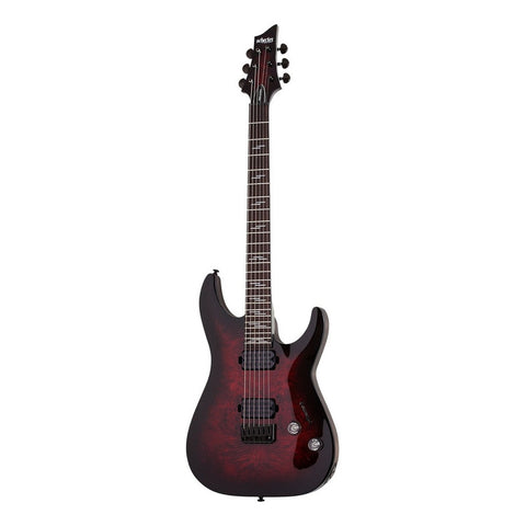Guitarra Eléctrica Schecter Omen Elite-6 Cherry Burst Black Orientación De La Mano Diestro