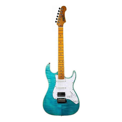 Guitarra Eléctrica Ocean Blue Jet Guitars Js450 Material Del Diapasón Maple Orientación De La Mano Diestro