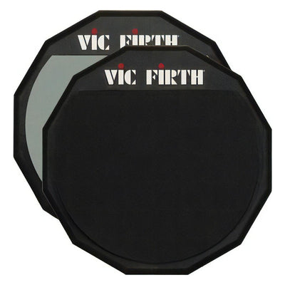 Practicador 6 Pulgadas Vic Firth Bateria Doble Cara Pad6d + Color Negro/gris