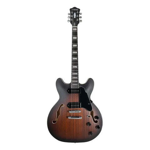Guitarra Eléctrica 6 Cuerdas Mars Hollowbody 335 P90 Vis Color Marrón Material Del Diapasón Palo De Rosa Orientación De La Mano Diestro