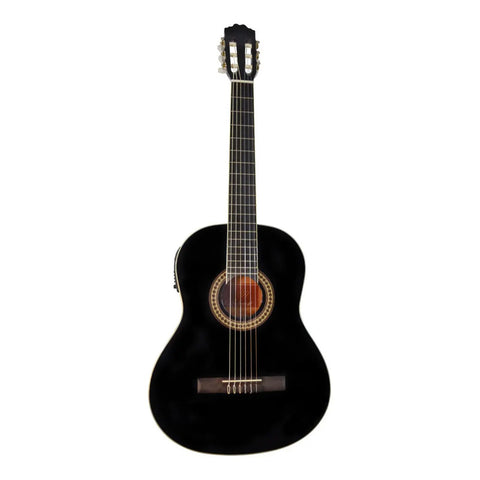 Guitarra Electroacustica Caja Clasica La Sevillana A-2eq Bk Negro
