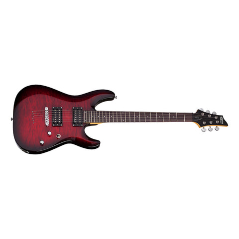 Guitarra Eléctrica Schecter C-6 Plus See-thru Cherry Burst Diestro See-thru Cherry Burst Palo De Rosa