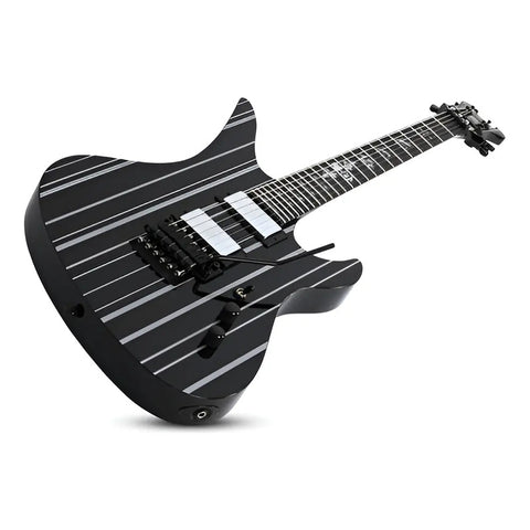 Schecter Synyster Custom Guitarra Eléctrica Floyd Rose Msi Color Negro Diestro Ébano