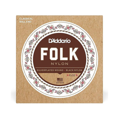 Cuerda Guitarra Folk Nylon Ej32 Silver Wound D'addario
