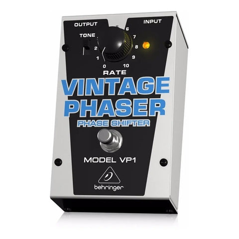 Pedal Phase Shifter Vintag P/ Guitarra, Behringer Vp1 Gris Y Negro