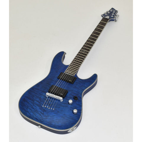 Guitarra Schecter C-1 Platinum See Thru Midnight Blue Diestro Azul Acero Ébano