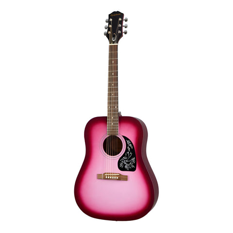 EpiPhone Starling Player Pack Hpp Paquete Guitarra Acústica Color Rosa Orientación De La Mano Derecha