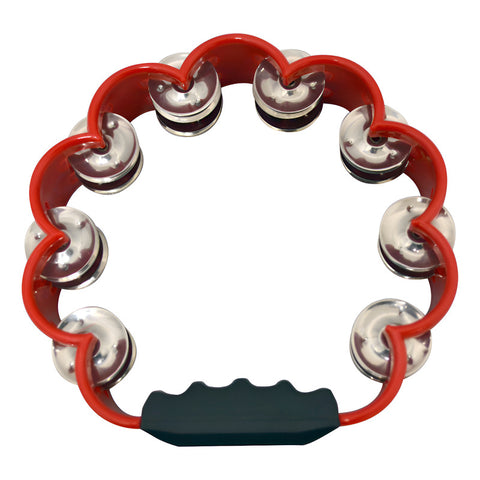 Pandero De Mano De Plástico Color Rojo New Beat Pwc-10