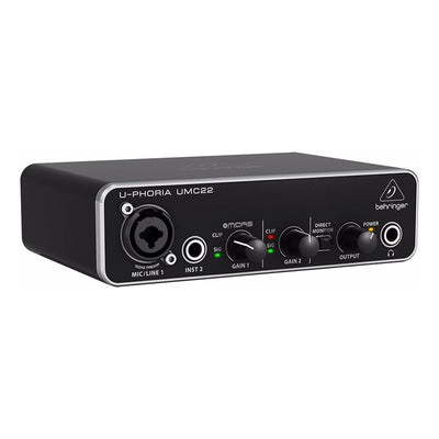 Interfaz De Audio Behringer U-phoria Umc22 127v Negra 1.ª Gen