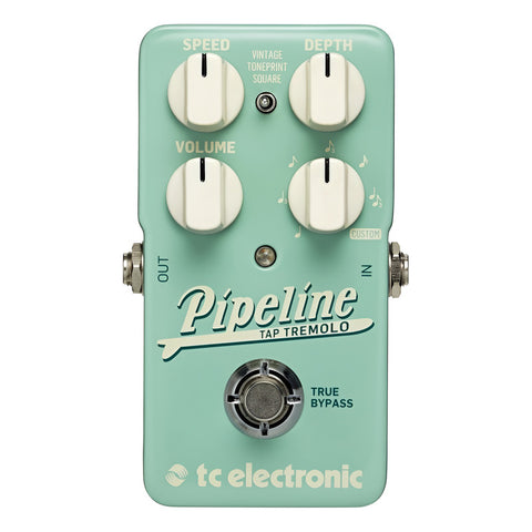 Pedal Tremolo P/guitarra, Tc Electronic Pipeline Tap Tremolo Azul Claro