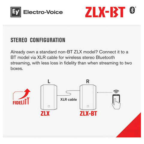 Electrovoice Zlx15pg2 Bafle Amplificado 15 1000w Bluetooth Color Negro