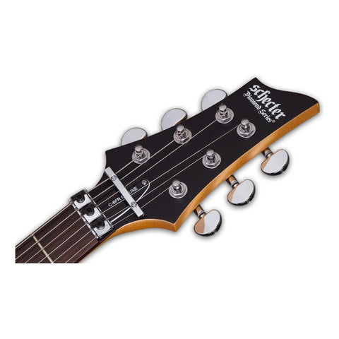 Guitarra Eléctrica Schecter C-6 Fr Deluxe Negro Satinado Diestro Negro Satinado Palisandro