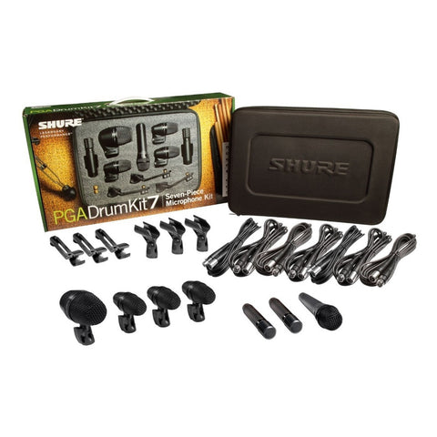 Micrófonos P/ Batería Shure Pgadrumkit7 Cables Y Estuche Color Negro