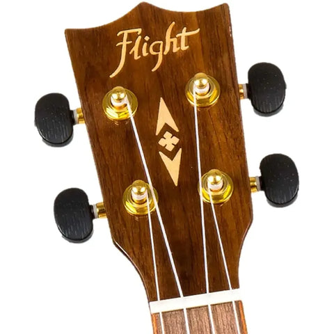 Ukelele Soprano 12 Trastes Con Funda Flight Dus445 Acacia Marrón