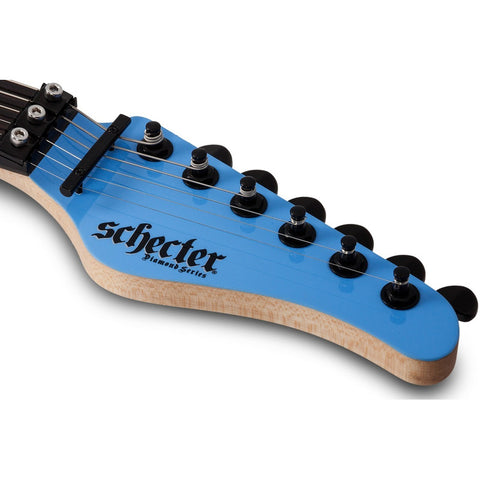Guitarra Eléctrica Color Azul, Schecter Sun Valley Ss-fr S Diestro Riviera Blue Ébano