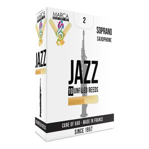 Cañas De Saxofón Soprano Jazz Marca Reeds Fuerza 2 (bb) - Pack De 10
