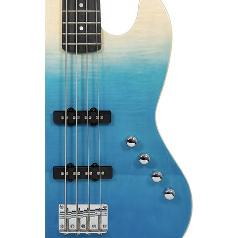 Bajo Eléctrico Activo Mars Deluxe Jazz Bass Azul Jb-4 Diestro Blue Shade