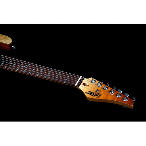 Guitarra Eléctrica Jet Guitars Js-45 Elite Fireburst Flame Diestro Dorado Maple