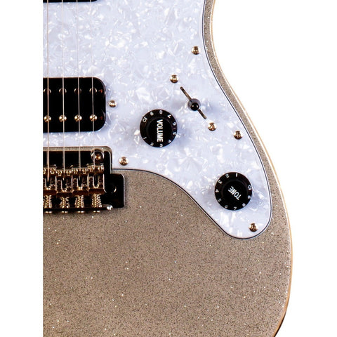 Guitarra Eléctrica 6 Cuerdas Jet Guitars Js500 Silversparkle Diestro Plateado