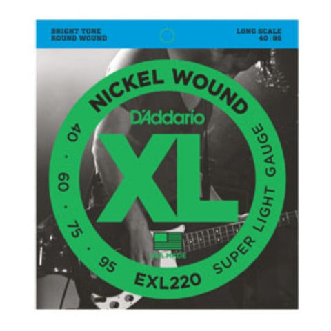 Cuerdas Bajo Electrico 4 Daddario Exl220