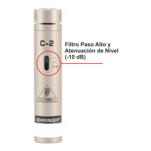 Micrófonos Behringer C-2 Condensador Cardioide Color Plateado