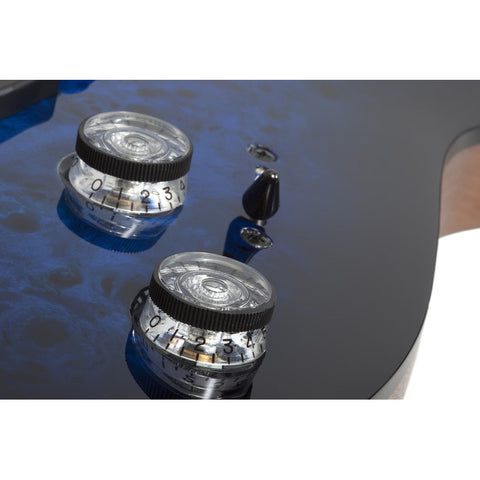 Guitarra 7 Cuerdas Schecter Omen Elite-7 Multiscale Blue Bur Diestro Azul Acero Palo De Rosa