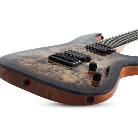 Guitarra Eléctrica Sólida 6 Cuerdas Schecter C-6 Pro Cbu Diestro Charcoal Burst Wengué